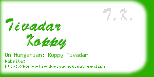 tivadar koppy business card